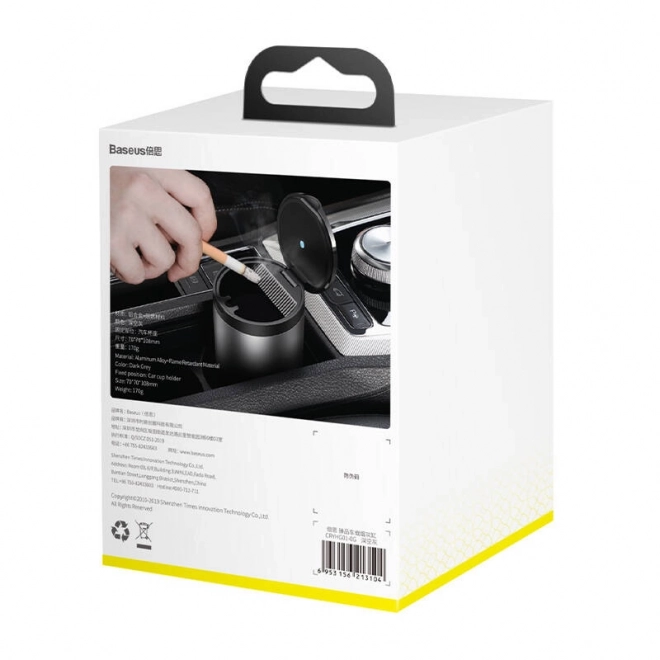 LED Aschenbecher für Auto Baseus Grau