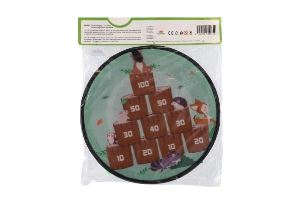 Dubbelzijdig klittenbanddoel met ballen 34 cm