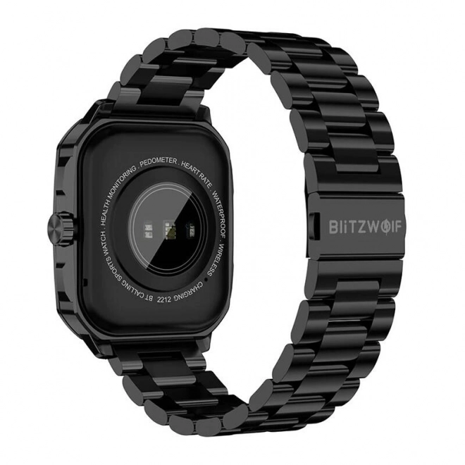 Slim horloge Blitzwolf BW-GTC3 (zwart/zwart staal)