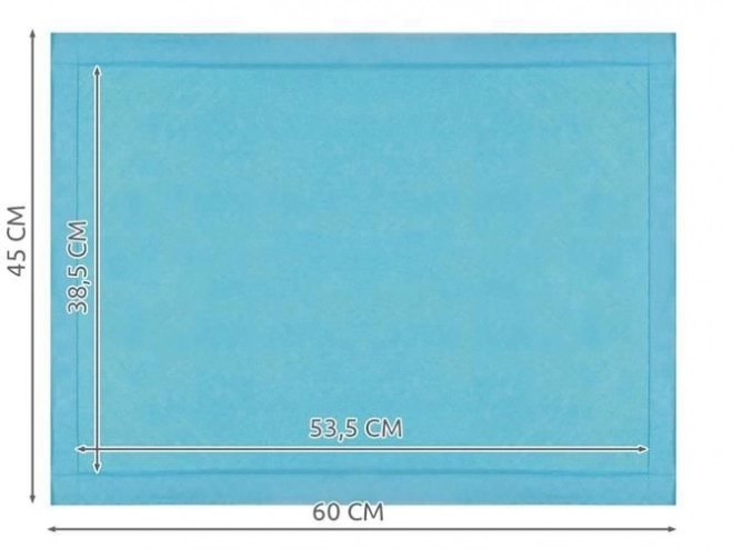 Absorberende hygiënische onderlegger voor dieren 60 x 45 cm - 50 stuks