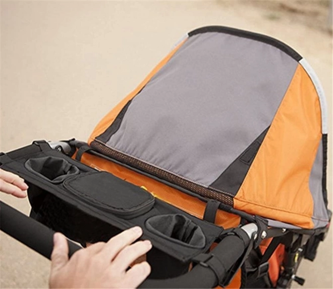 Organizer für Kinderwagen für Flaschen in grauer Farbe – Schwarz