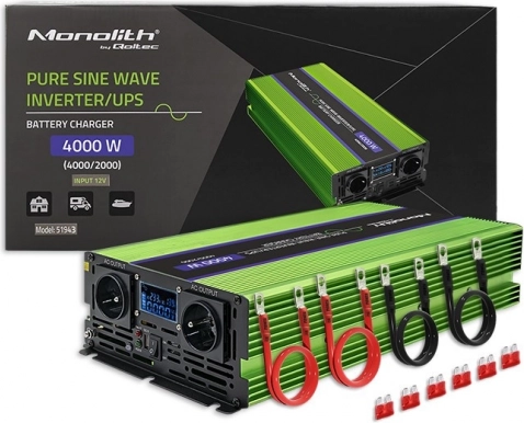 Convertisseur de tension Monolith à onde sinusoïdale pure 4000 W
