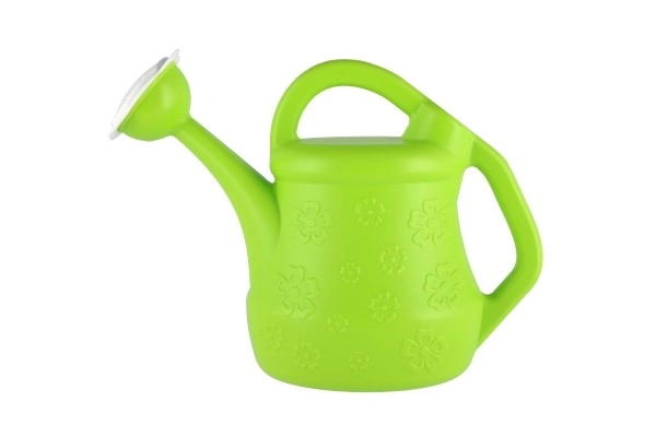 Plastic gieter met bloemenpatroon