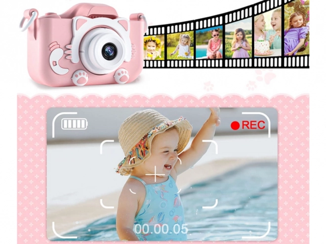 Digitale camera voor kinderen in de vorm van een katje