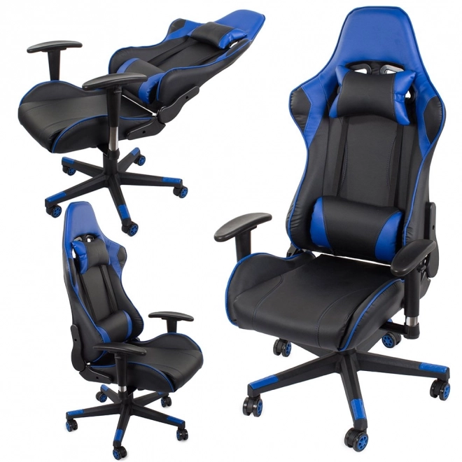 Ergonomic Gaming Chair with Adjustable 2D Armrests Blue