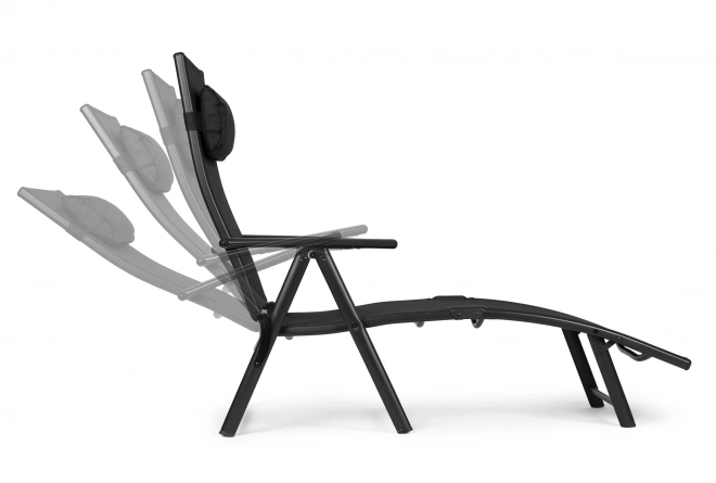 Tuin- en strandligstoel, opvouwbaar, verstelbare rugleuning, stalen constructie. ModernHome