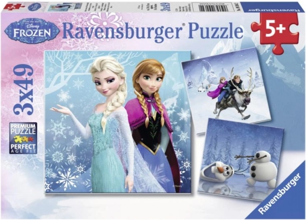 Ravensburger Puzzle Frozen: Winter Adventure 3×49 Pieces