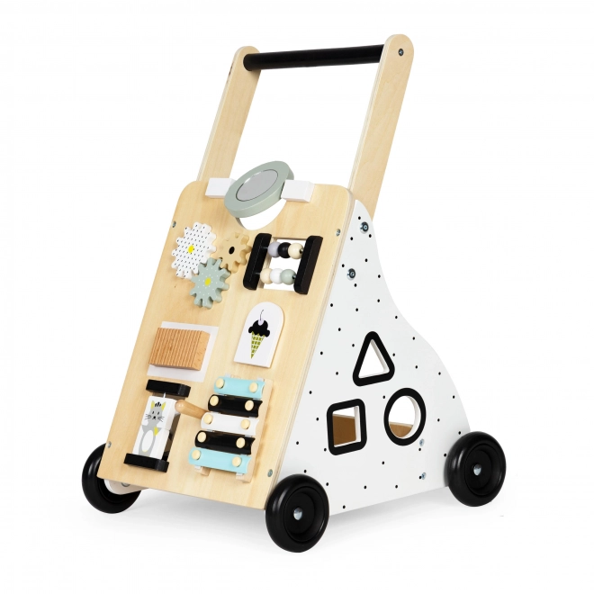 Houten duwloopwagen educatieve kinderwagen voor kinderen