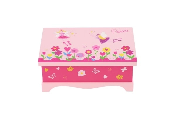Princess sieradendoos spiegel hout 17x7x11,5cm in doos