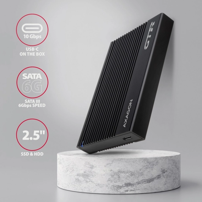 Aluminium behuizing voor externe USB3.2 Gen 2 schijven - SATA 6G 2.5" SSD/HDD