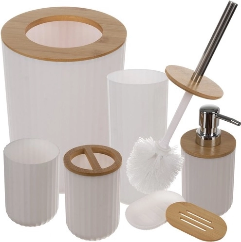 Badezimmerzubehör-Set 6-tlg. Ruhhy – Weiß