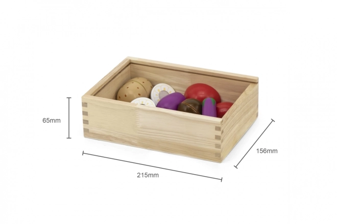 Houten snijset - groenten voor kinderen