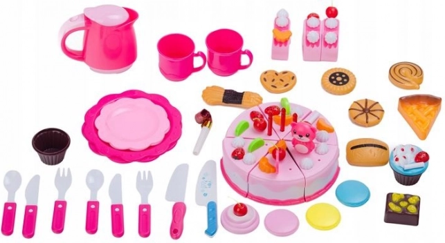 Compleet koffieservies en zoete lekkernijen
