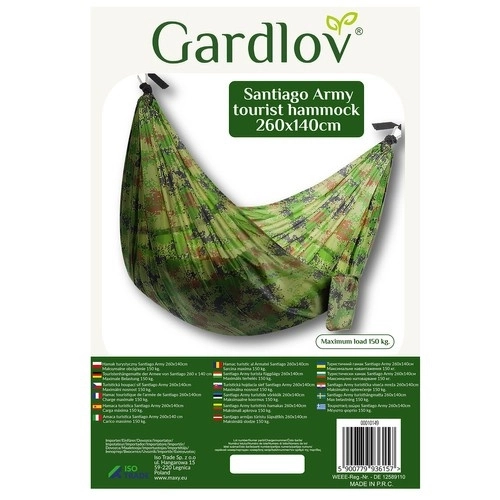 Toeristische hangmat Santiago Army - 260 x 140 cm