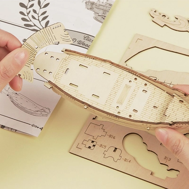 Japanse diplomatieke boot - 3D houten bouwpakket - decoratie