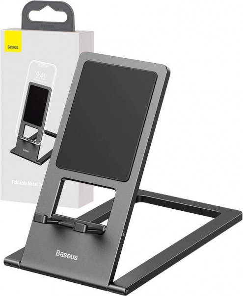 Metal desktop stand for phone and tablet Baseus (gray)