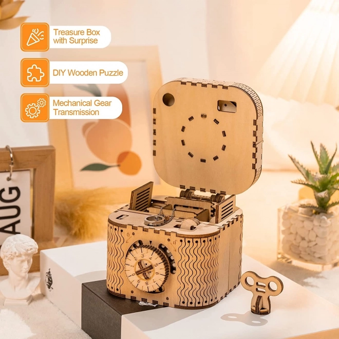 RoboTime 3D Wooden Mechanical Puzzle Jewelry Box