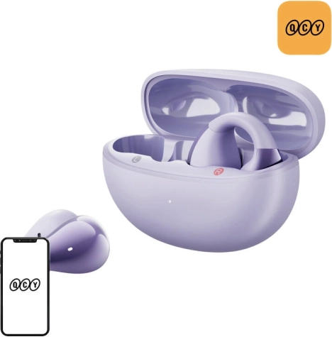 écouteurs sans fil QCY Crossky Clip C30 violets