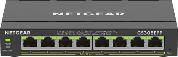 Switch PoE+ gigabit 8 ports Netgear GS308EPP (123 W)