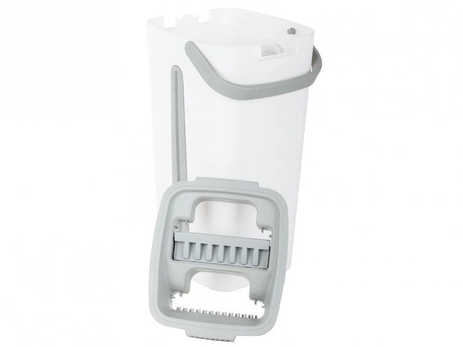 Mop plat rotatif à seau essoreur bicaractérisé