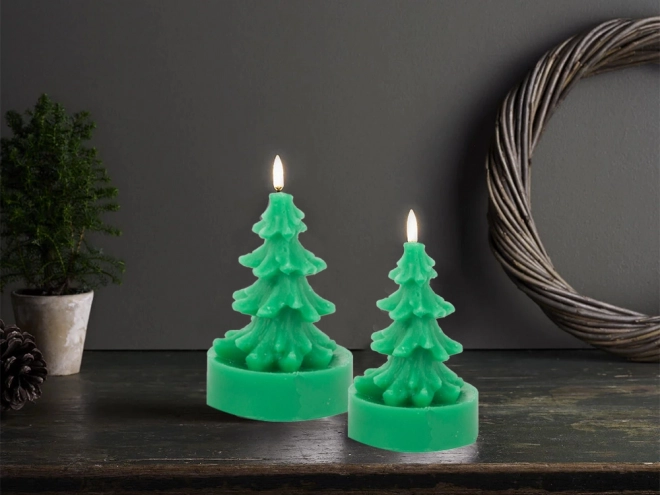 Kerstgeurkaars in de vorm van een boompje