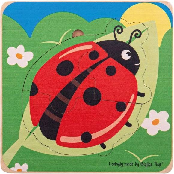 Bigjigs Toys inlegpuzzel levenscycli – Lieveheersbeestje