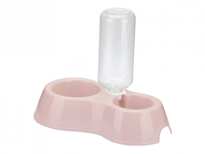 Doppelschüssel mit Wasserspender für Hunde und Katzen
