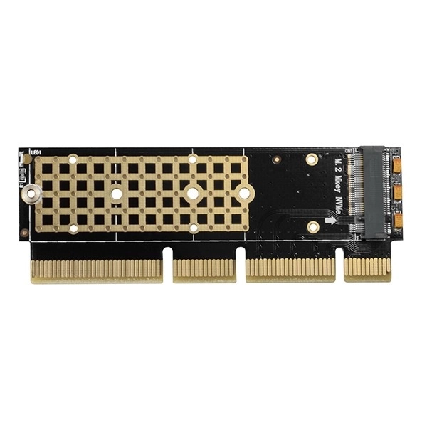 PCEM2-1U interne adapter PCIe x16/x8/x4, slot M.2 NVMe M-sleutel, 1U