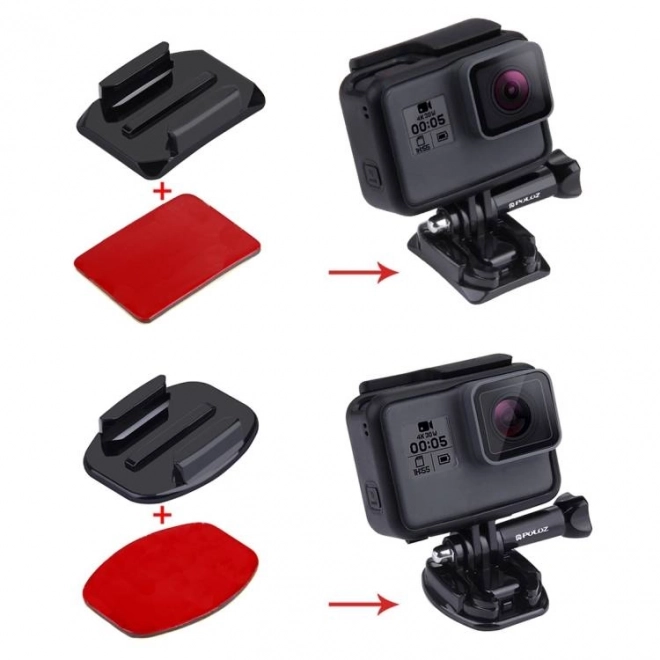 Set van stickers en bevestigingselementen Puluz voor Osmo Action / GoPro