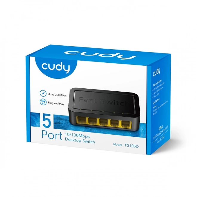 5-poorts 10/100 Mbit/s schakelaar