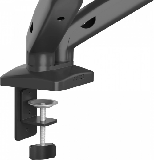 Secure desk mounting with clamp