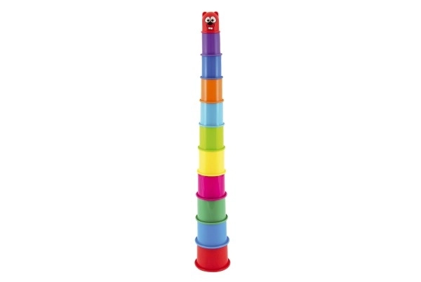 Kubus piramide stapelaar ronde plastic 11st in doos 11x20x11cm 12m+