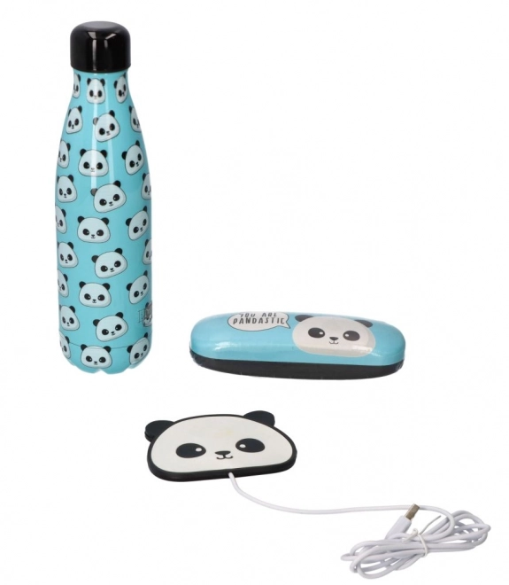Glass case with panda design