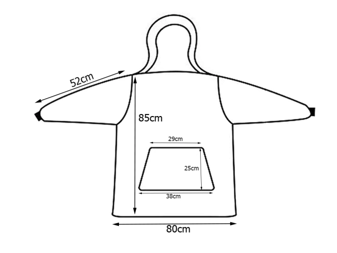 Warme oversized hoodie met capuchon