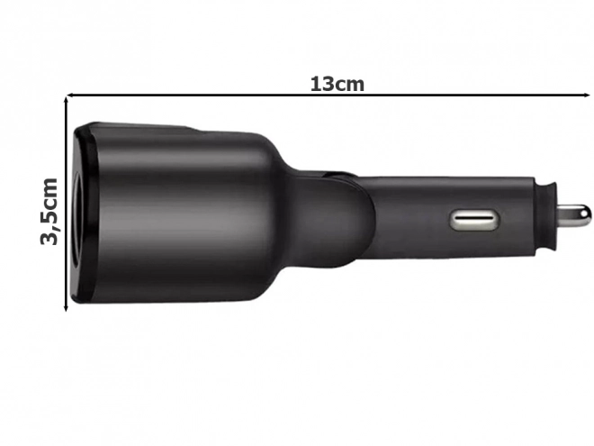 Car Cigarette Lighter Splitter Charger with 2 USB Ports and Voltmeter