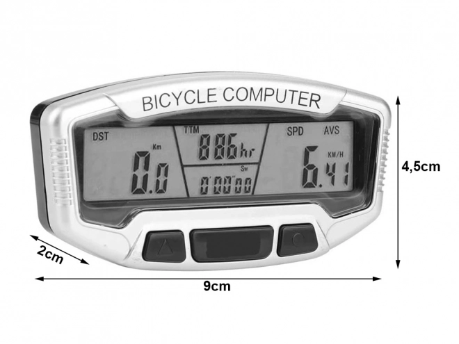 Waterproof LCD Bicycle Computer with 28 Functions