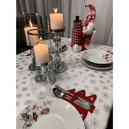 Kerstaccessoires voor bestek - boompjes Ruhhy, 12 stuks