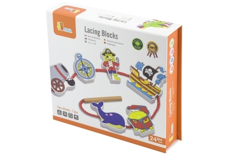 wooden lacing blocks pirate