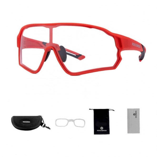Lunettes de cyclisme polarisées Rockbros 10135R (rouges)