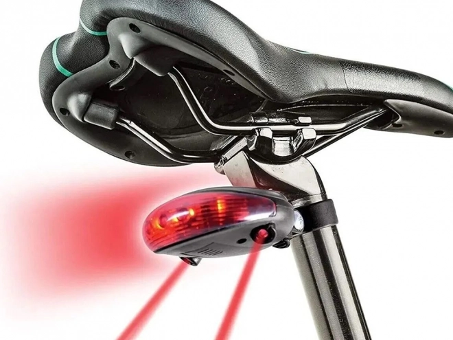 Achterlicht voor de fiets met LED en laser