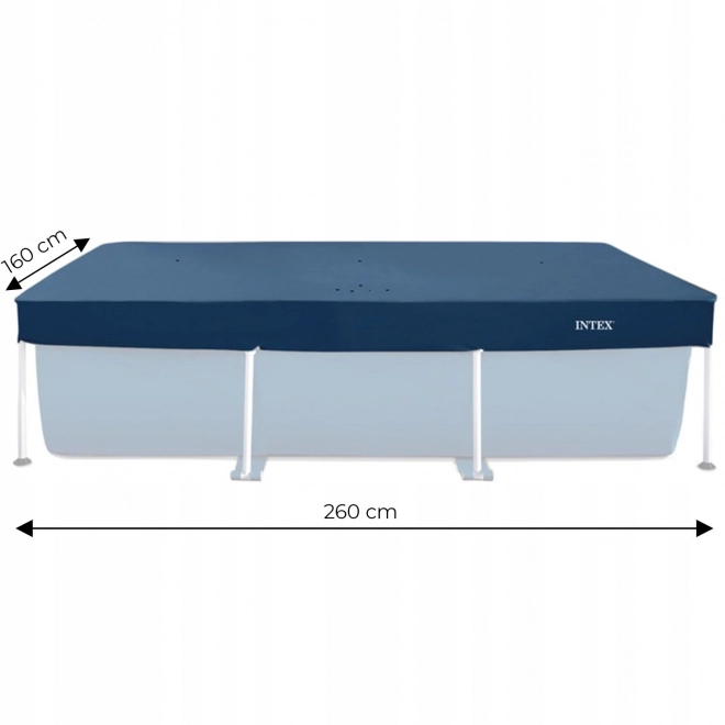 Bâche de couverture pour piscine avec cadre 2,6 x 1,6 m Intex