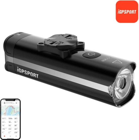 voorlicht voor fiets iGPSPORT VS1200 met M80 smart houder