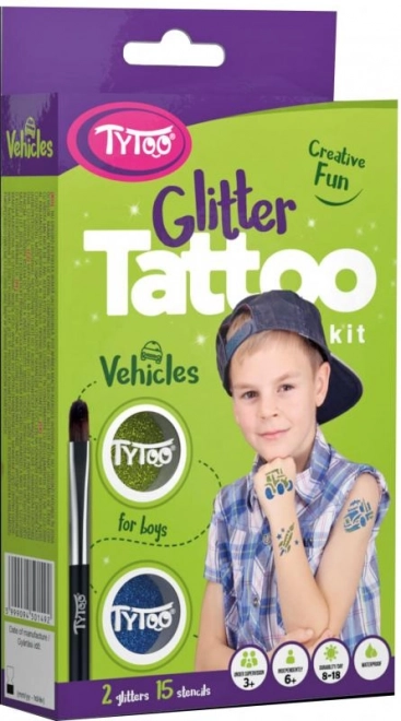 TyToo glittertattoo vervoermiddelen
