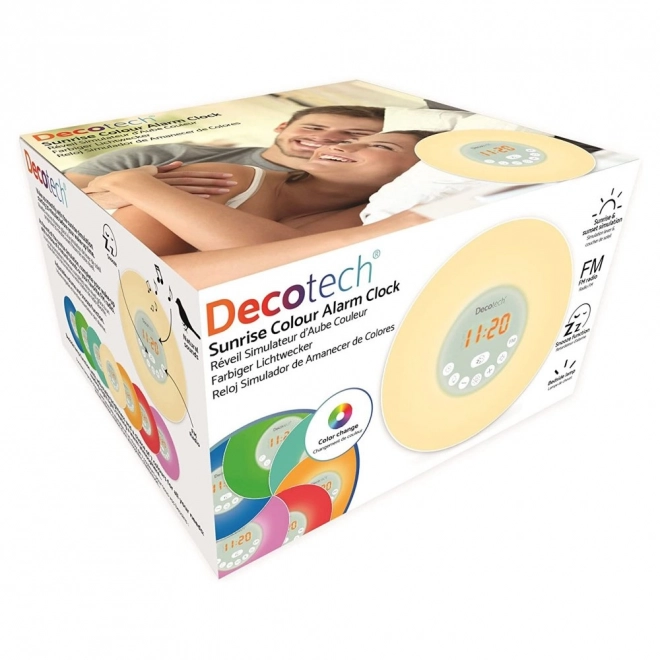 Farbenfroher Wecker DecoTech mit Sonnenaufgangssimulation