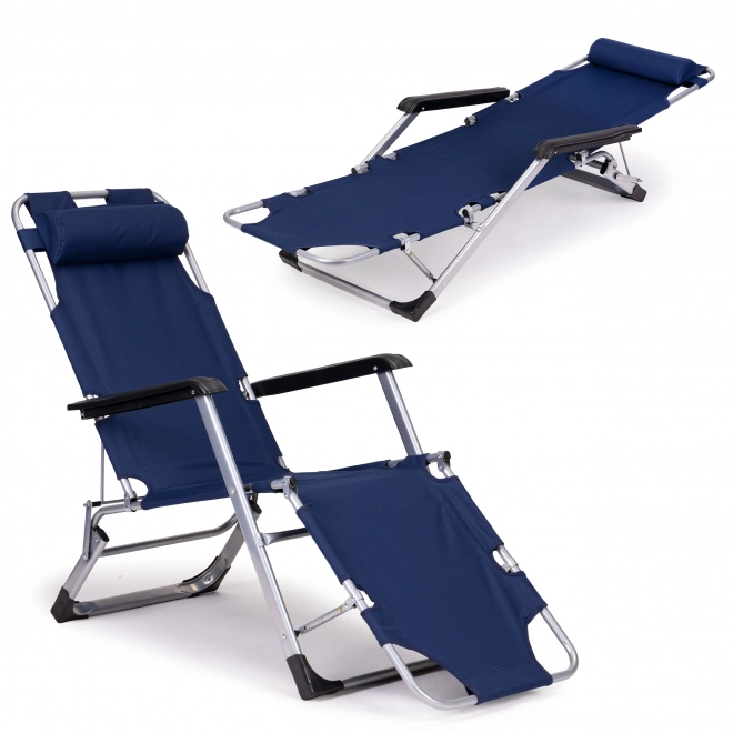 Foldable Garden Beach Chair with Headrest