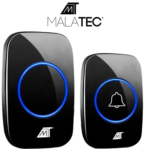 Draadloze deurbel zwart Malatec