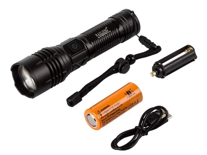 Militärische Taschenlampe mit LED und Zoom von Bailong