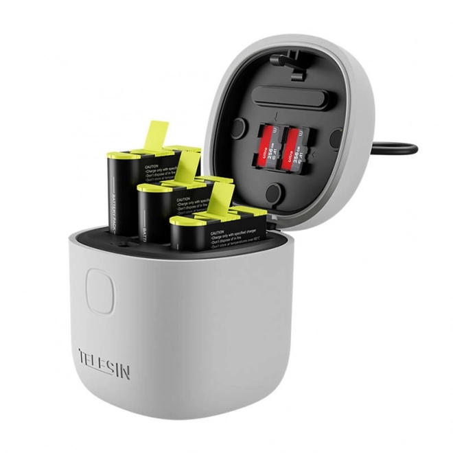 Wasserdichtes Ladegerät Telesin Allin Box für GoPro Hero 9 / Hero 10 + 3 Batterien