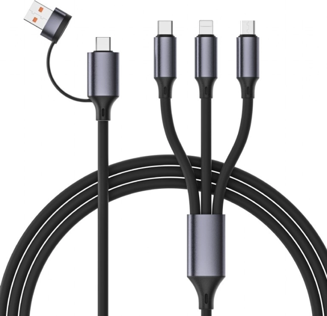 Universal 4‑in‑1 USB charging cable, 1.5 m