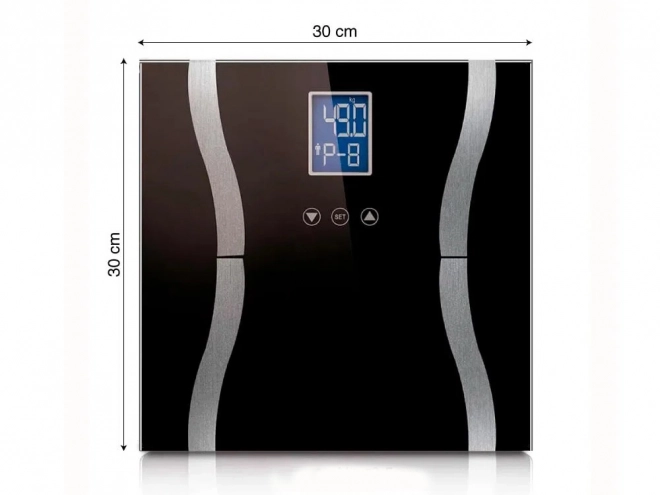 Balance de salle de bain en verre analytique 180kg avec écran LCD